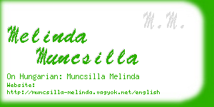 melinda muncsilla business card